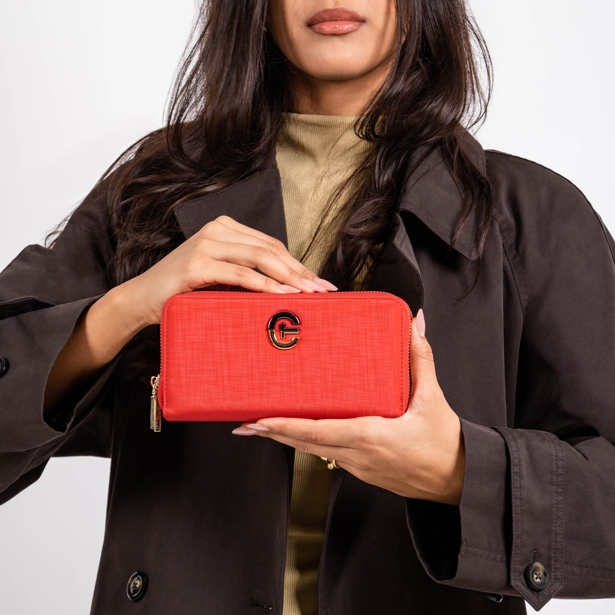 Cartera doble cierre